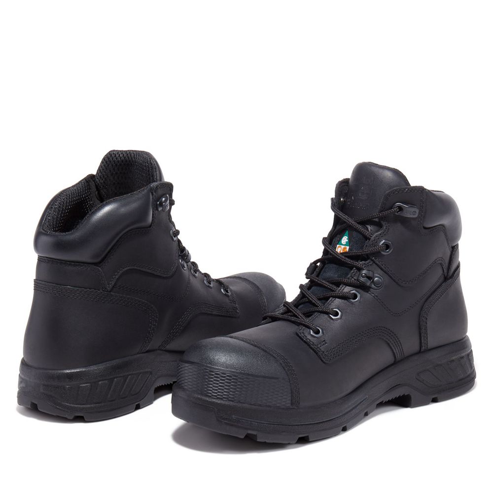 Botas de Trabajo Timberland Hombre Pro® Endurance Hd 6\" Comp Toe Negras - Chile HWP-263401